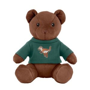 COACH Brown Teddy Bear with Green Dinosaur Sweater